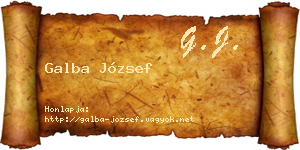 Galba József névjegykártya
